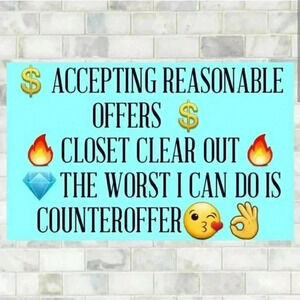 ACCEPTING REASONABLE OFFERS